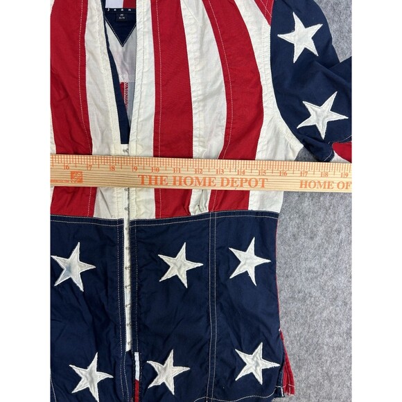 VTG Tommy Hilfiger Jeans Women's American US Flag Stars & Stripes Shirt Sz M - Picture 7 of 9